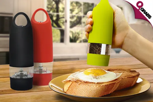 From QR39, Add Some Zest with Electronic Spice Grinders - Choose from Three Fresh Colors! (Up to QR178 Value)